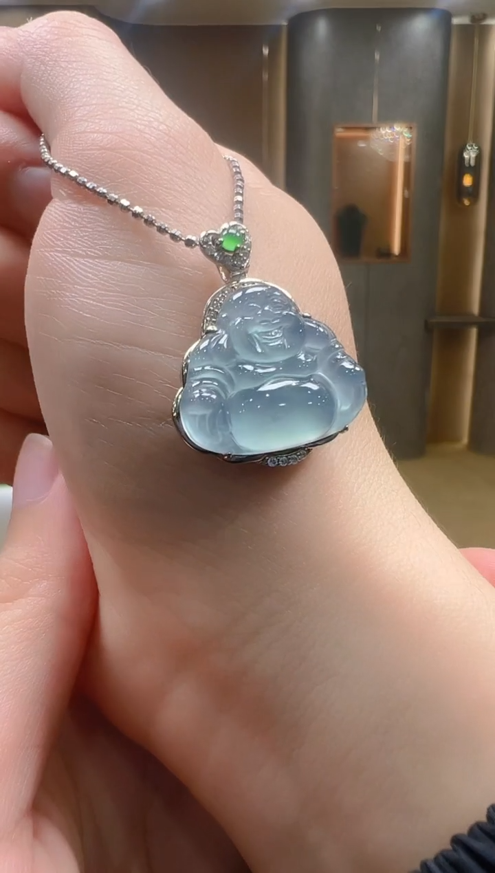 吊坠(不含链)银S925镶嵌翡翠多样性发货一件