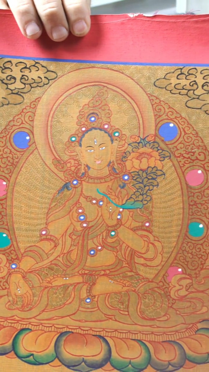 【闪购商品】装裱画白度母-实物略有差异介意勿拍33X23
