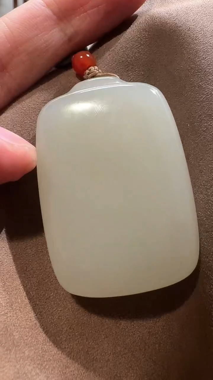 【闪购商品】和田玉吊坠未镶嵌1042平安牌（牌头方）