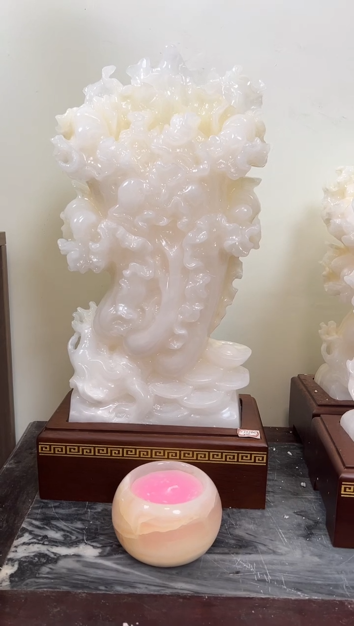 玉47厘米竖白菜摆件