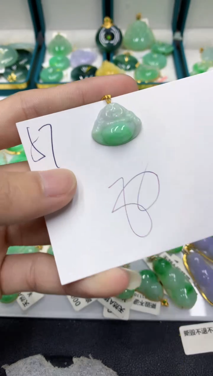 【闪购商品】翡翠颈饰18K金镶嵌翡翠