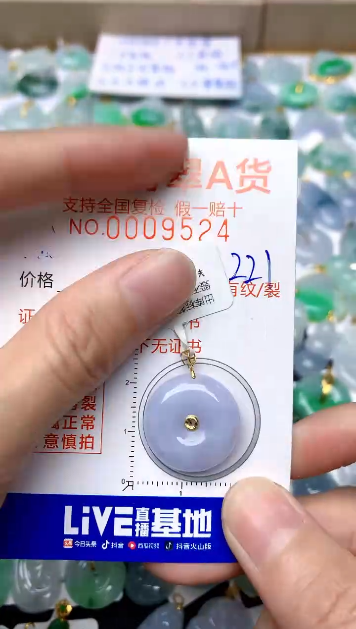 【闪购商品】翡翠颈饰18K金镶嵌221天然A货翡翠