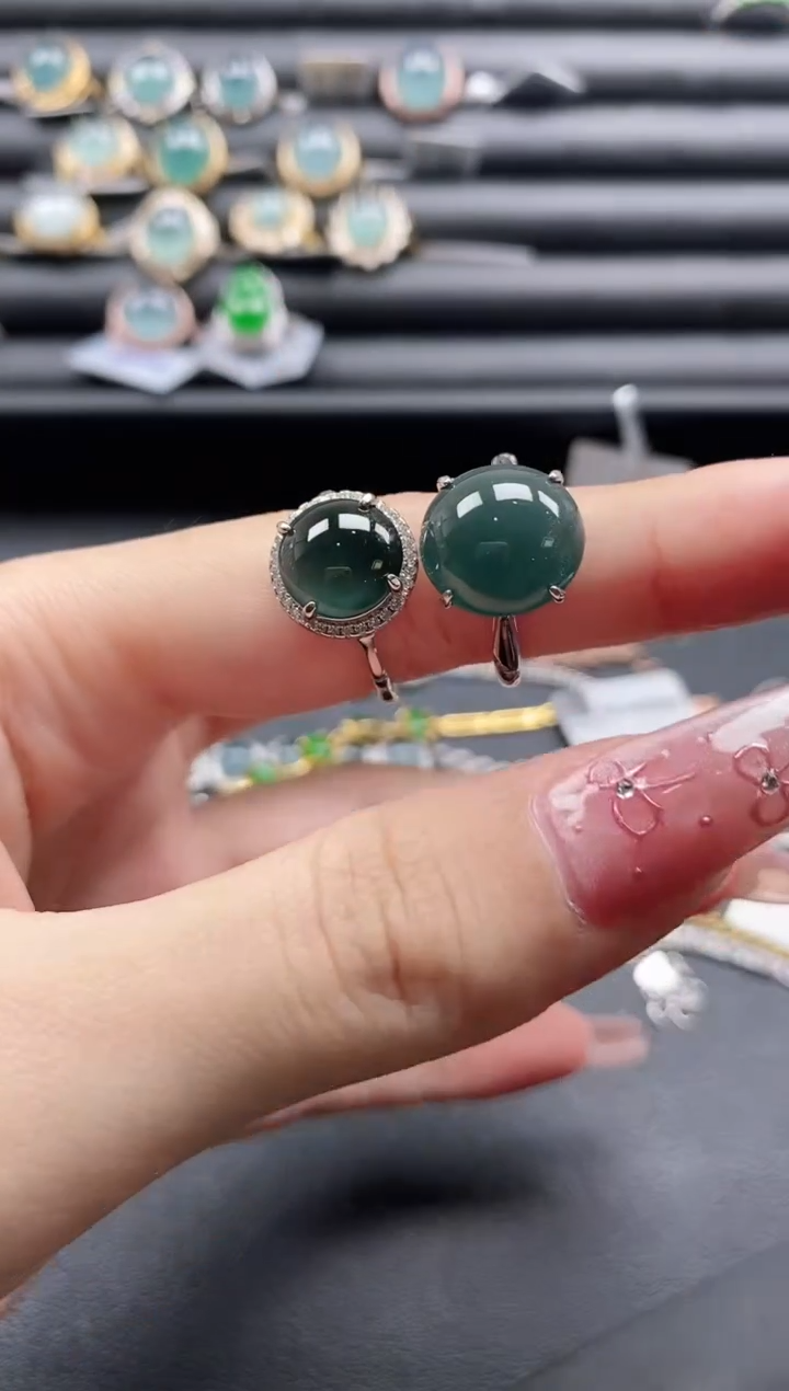 【闪购商品】翡翠戒指银S925镶嵌1111