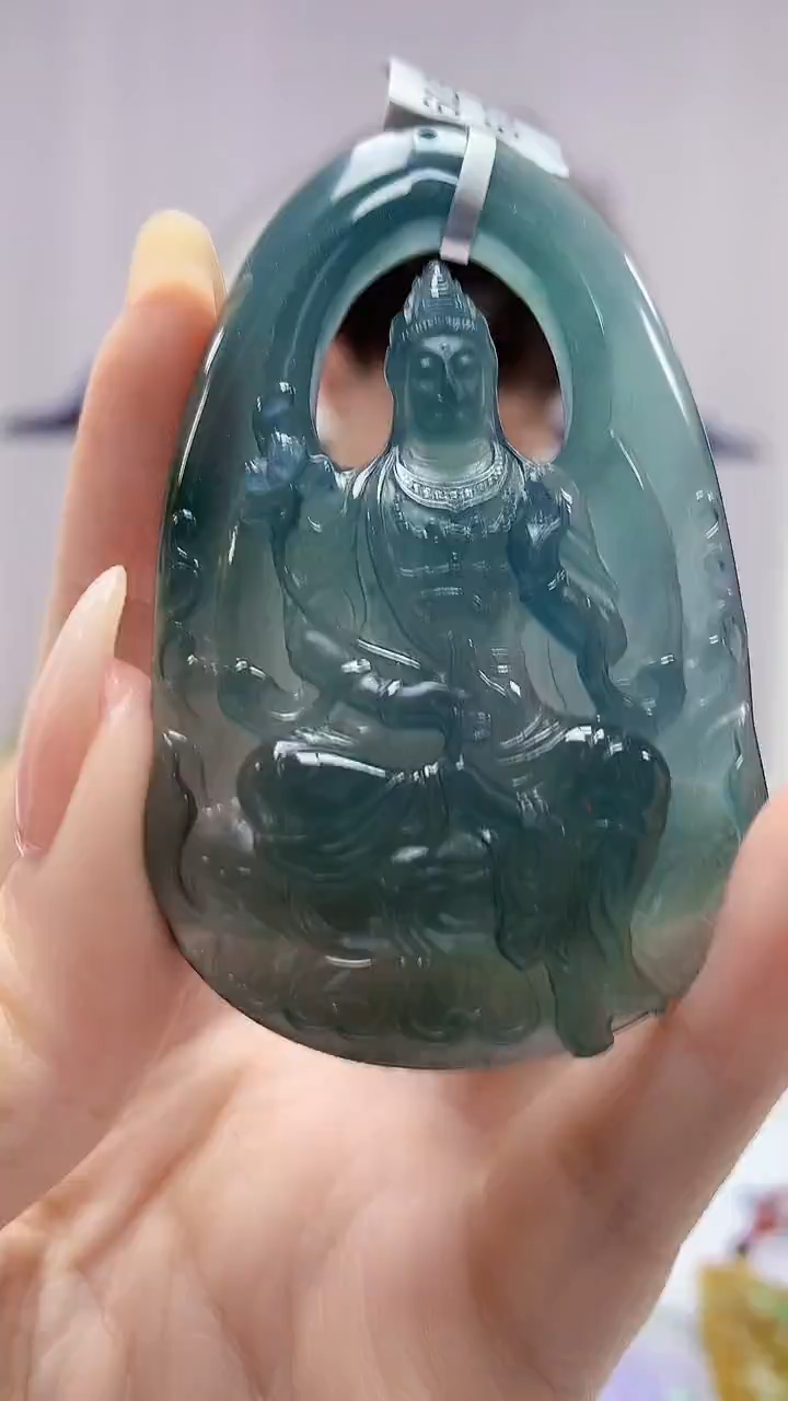 【闪购商品】定制翡翠未镶嵌4688DD-毛货挂件145