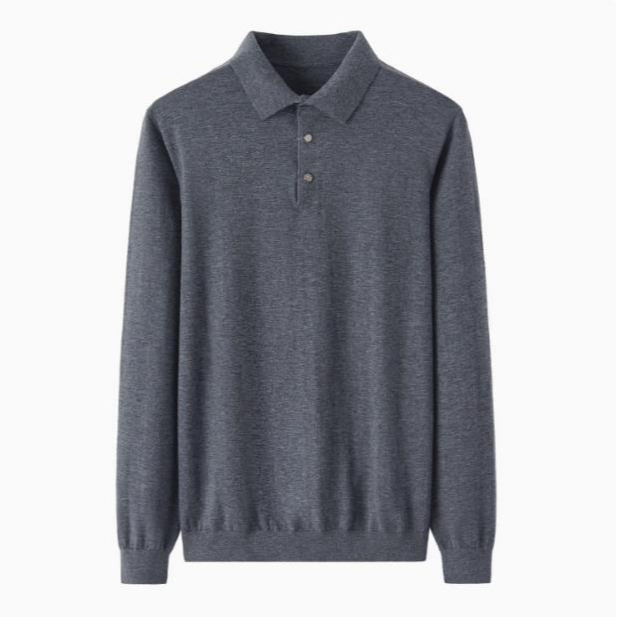 68支精纺细纱羊绒衫男士翻领打底衫毛衣柔软舒适抗起球