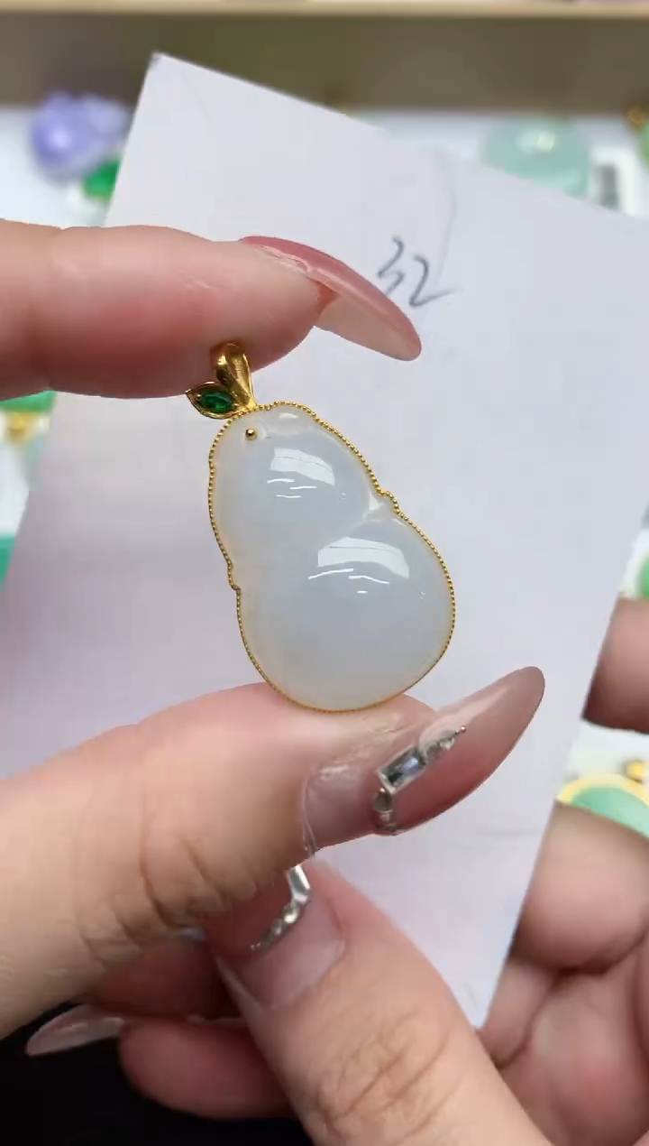 【闪购商品】翡翠颈饰18K金镶嵌000000000000