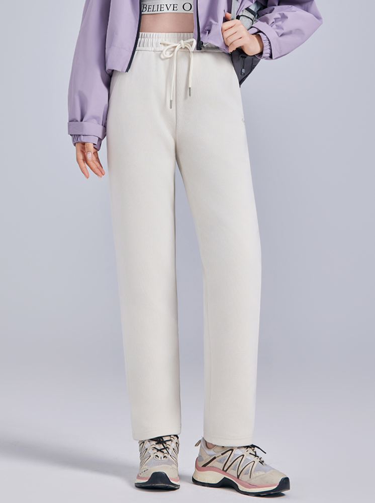 冬季加厚鹅绒裤保暖防风男女同款百搭宽松加绒