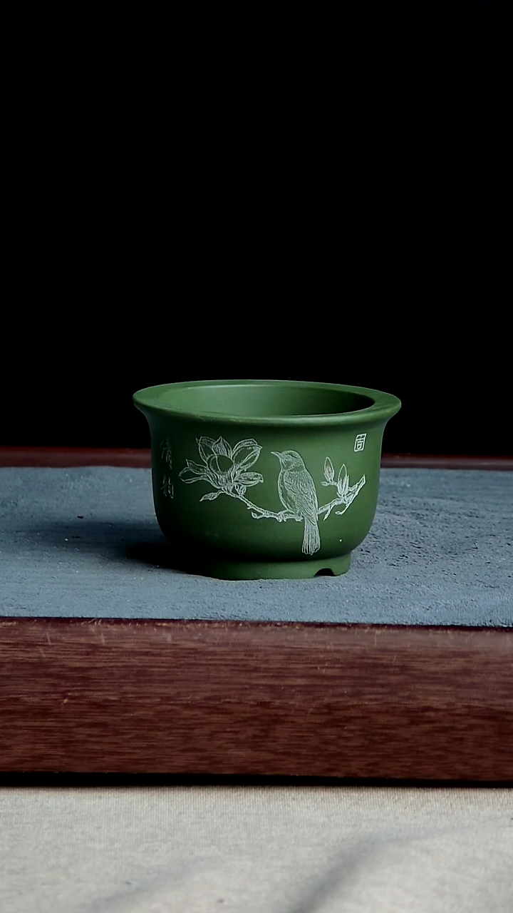 紫砂花盆8*5cm(内径尺寸紫砂花盆)