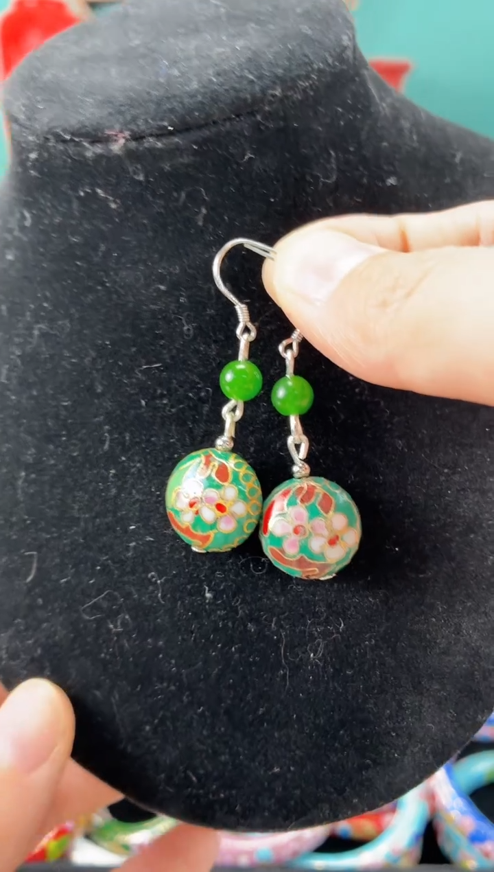 景泰蓝非遗手工耳环