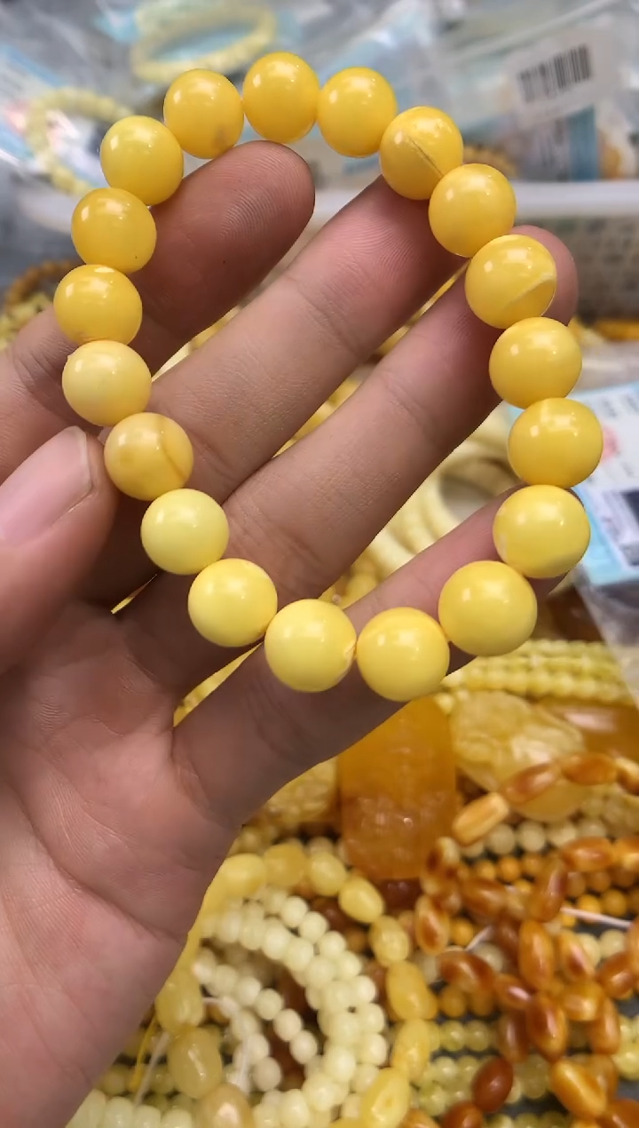 裸石蜜蜡未镶嵌手串