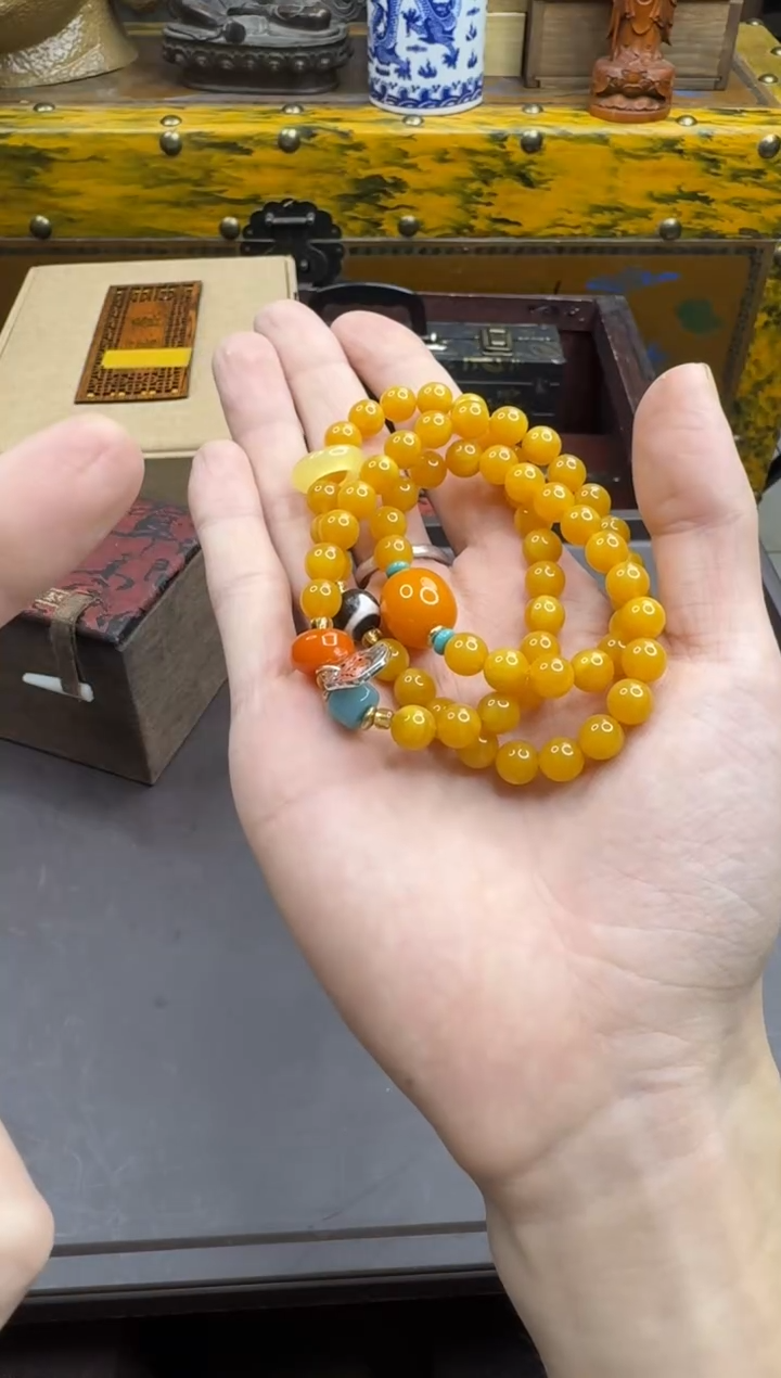 手链蜜蜡未镶嵌主播精品链接—————————多圈