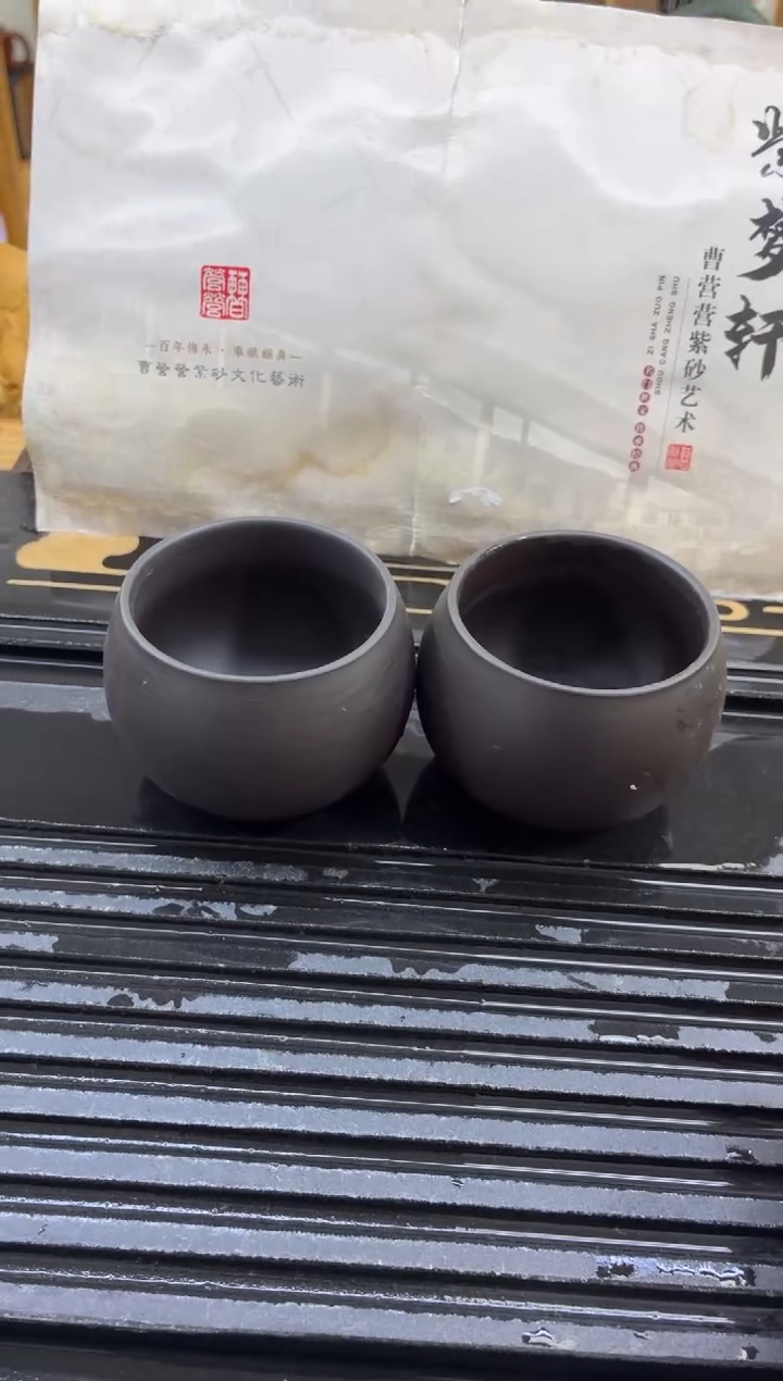 茶壶紫砂罗汉杯一对