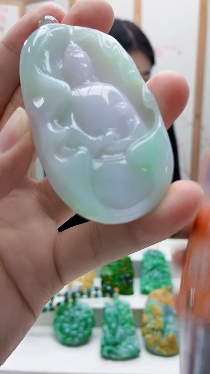 未镶嵌定制翡翠4812bb-毛货挂件55