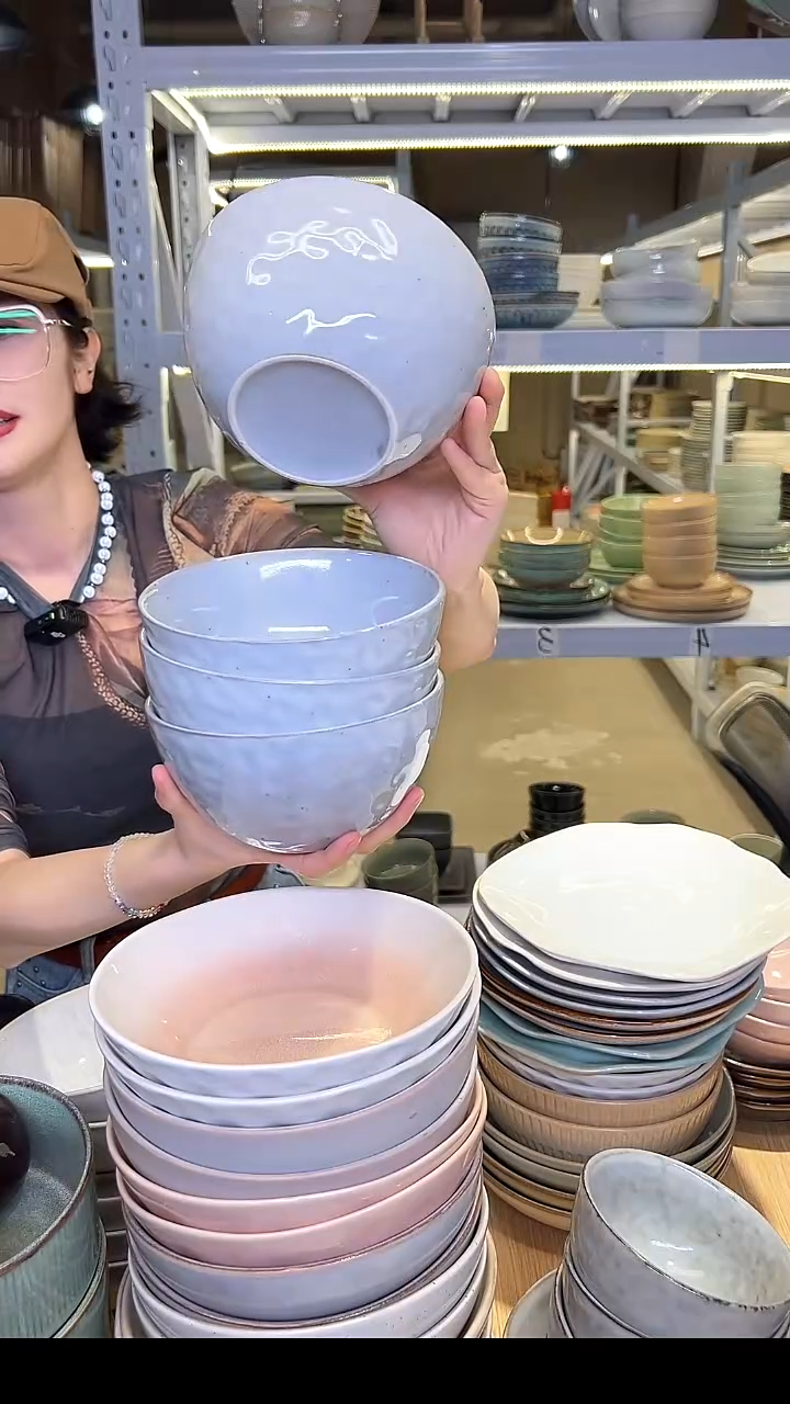 瓷31外贸尾货高温釉下彩陶瓷餐具默认微瑕