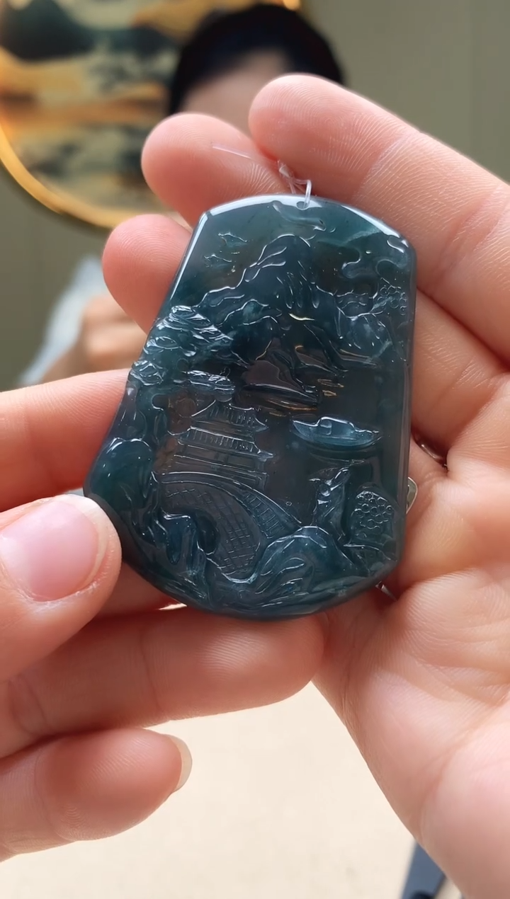 翡翠未镶嵌颈饰0420（14）