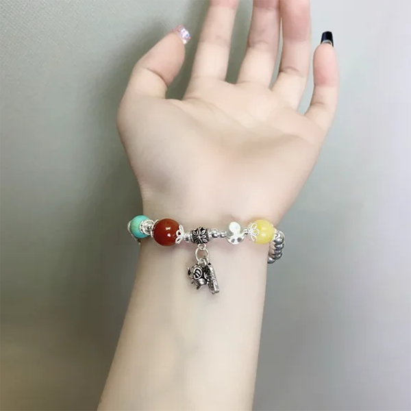 925银手链 纯银复古吉祥小象素款手链