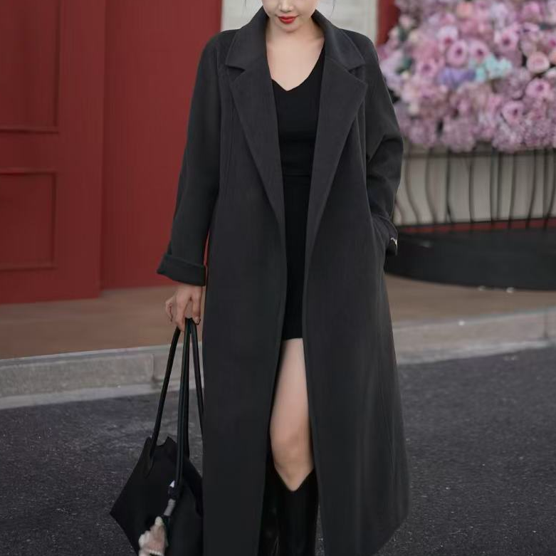 【66】2025秋冬新款双面绒羊毛大衣女中长款宽松韩版过膝毛呢外套