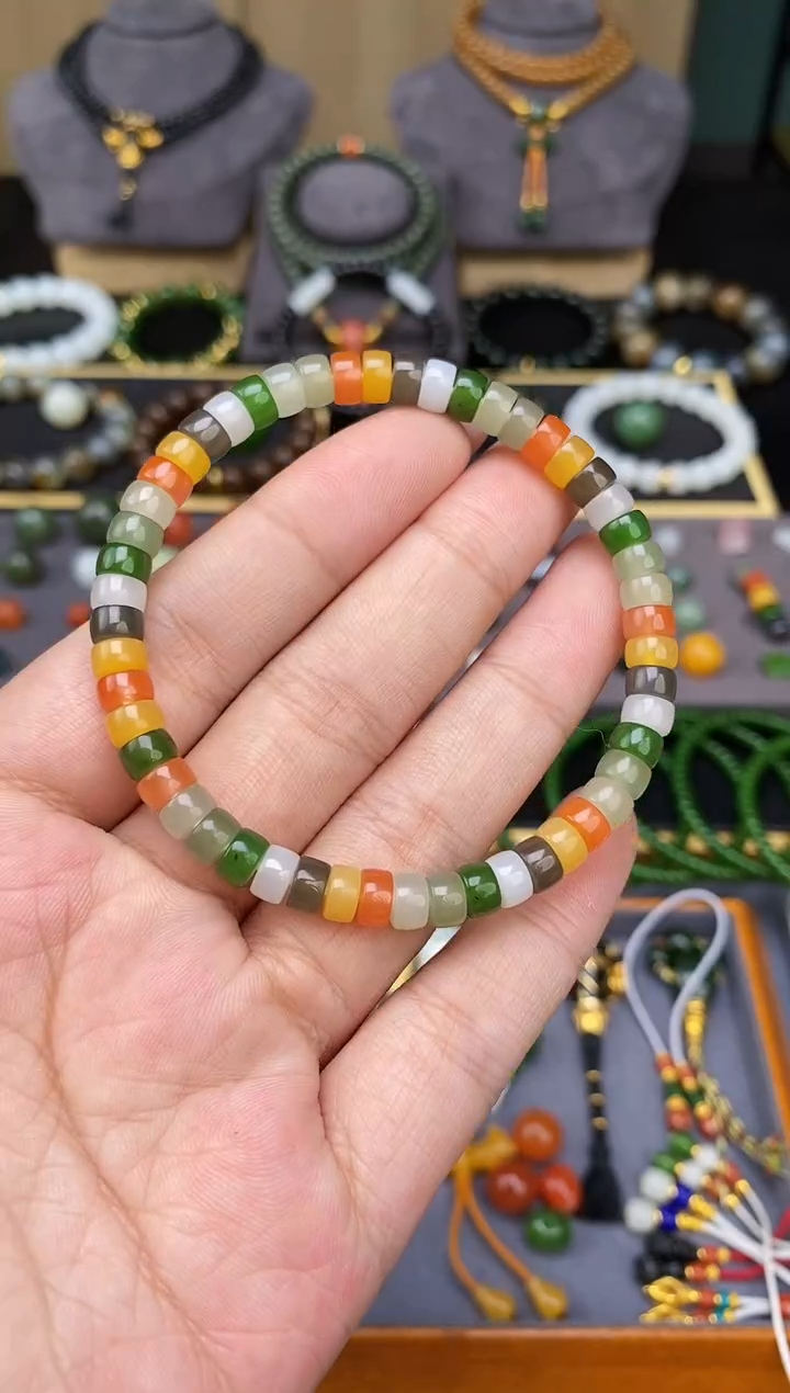 未镶嵌和田玉挂件多巴胺药片手串