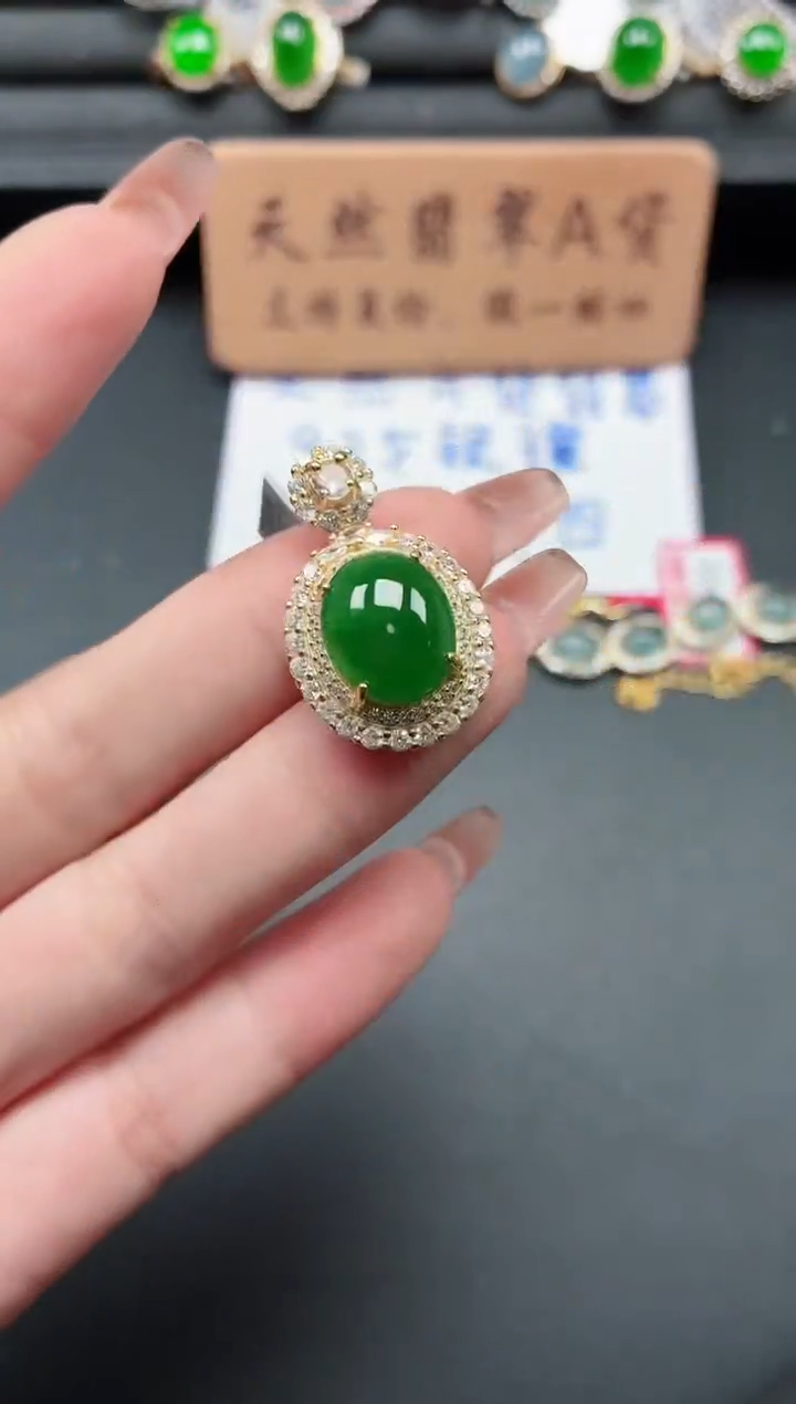 银S925镶嵌戒指翡翠11111