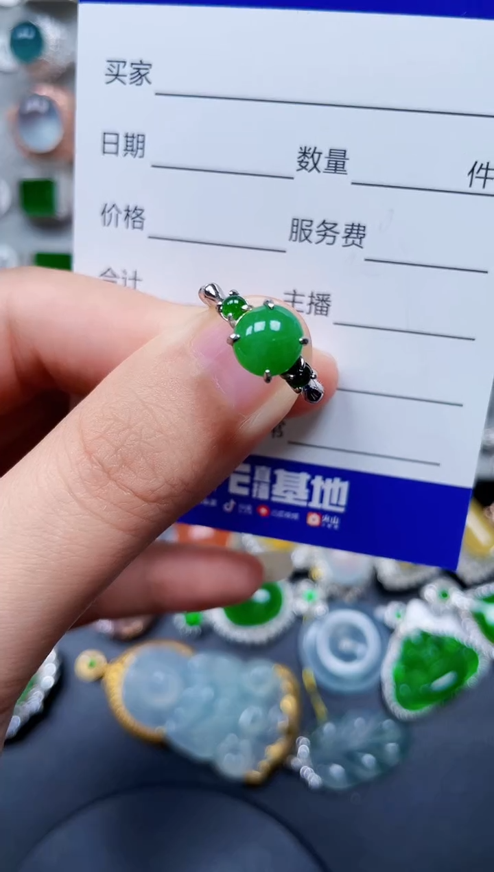 【闪购商品】翡翠戒指银S925镶嵌0016