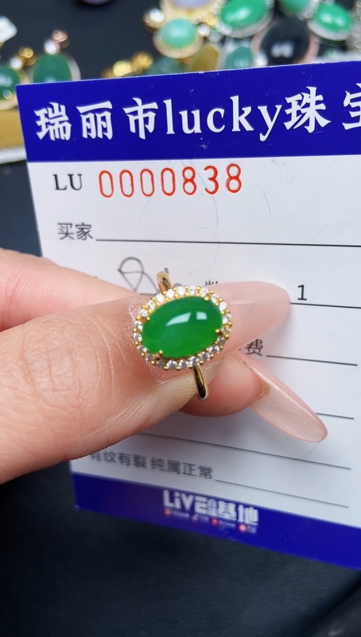 【闪购商品】翡翠颈饰银S925镶嵌0838