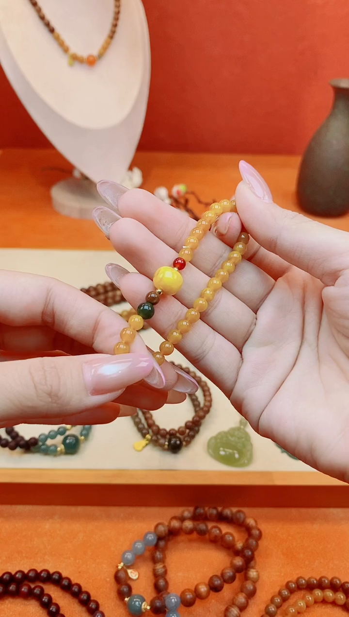 手链蜜蜡未镶嵌05老蜡单圈