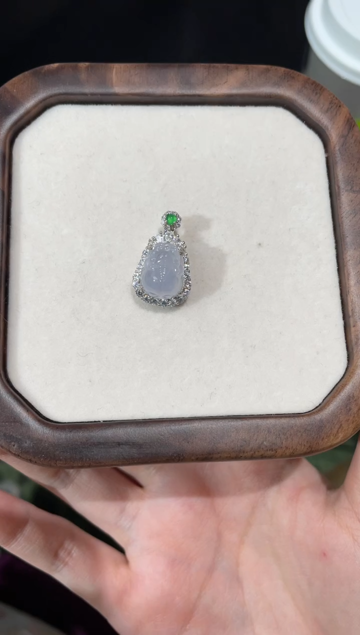 【闪购商品】翡翠吊坠(不含链)银S925镶嵌吊坠