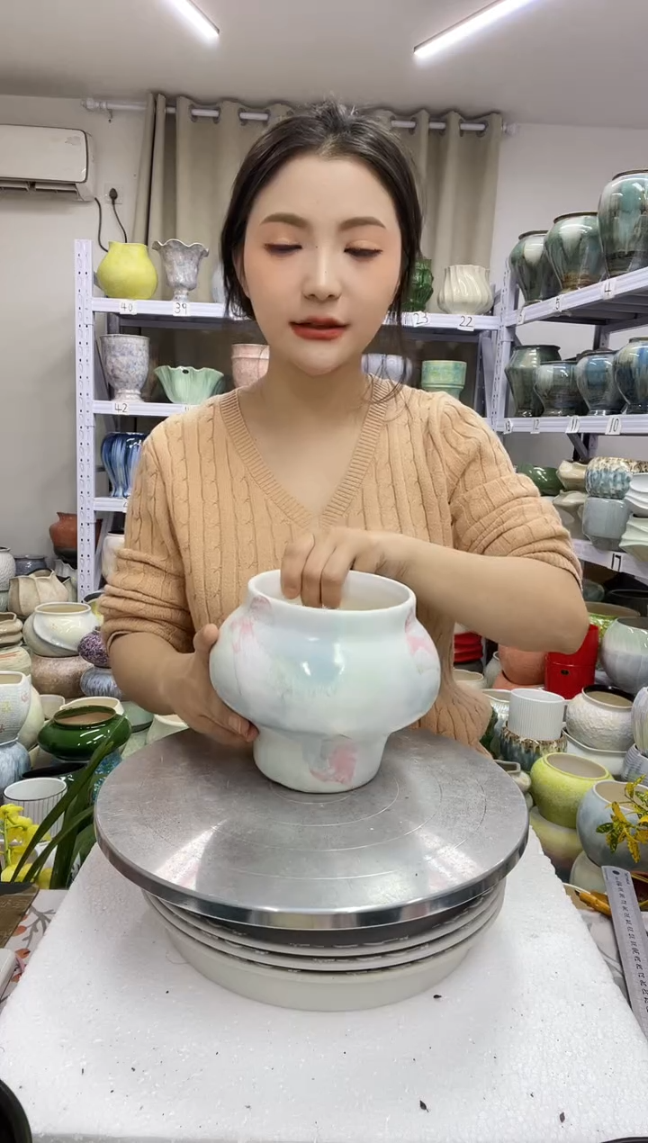 12.30陶瓷花盆直播链接高.  14    口11