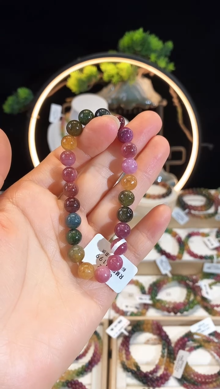 手串未镶嵌碧玺G2412素圈颜色微差