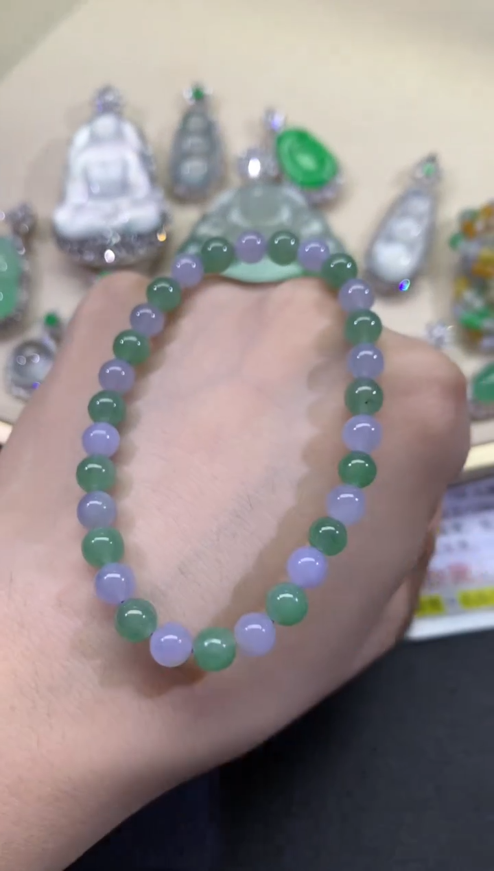 【闪购商品】翡翠手串未镶嵌25天然A货翡翠