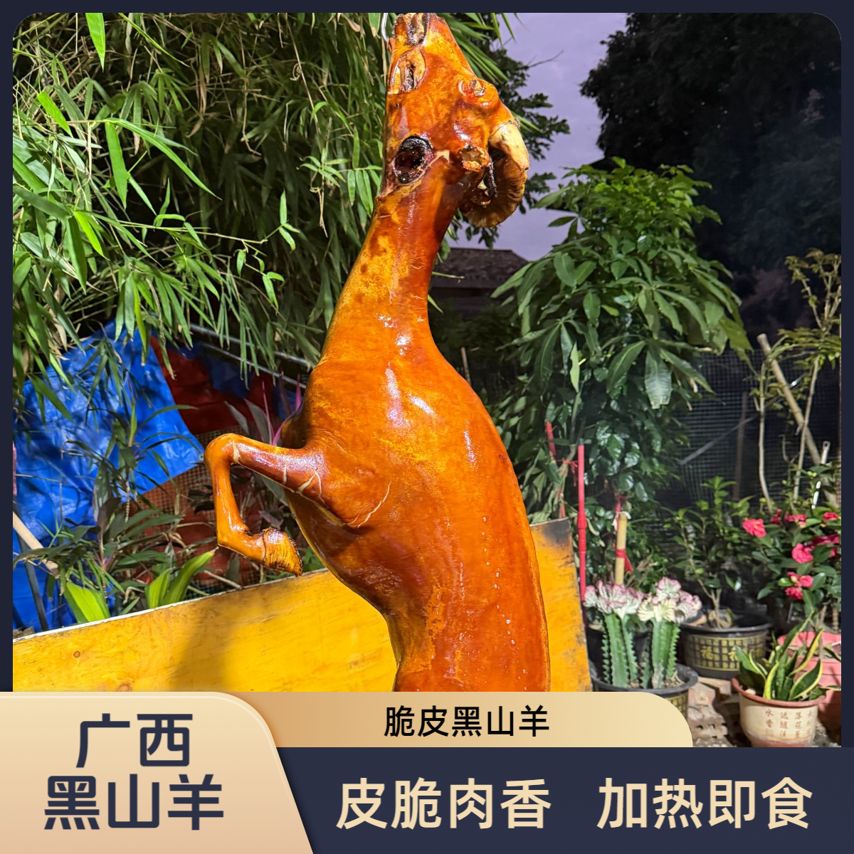 广西脆皮黑山羊肉熟肉98元2斤发2斤4加热即食真空打包顺丰冷链发货