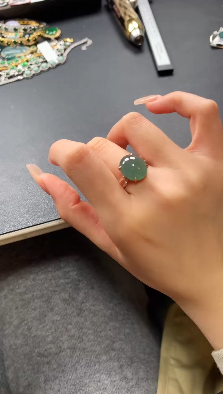 【闪购商品】翡翠戒指银S925镶嵌1231231