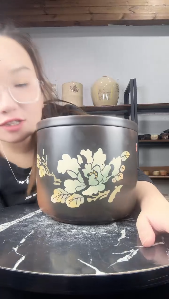 【闪购商品】罐微瑕纯手工精磨彩填醒茶罐