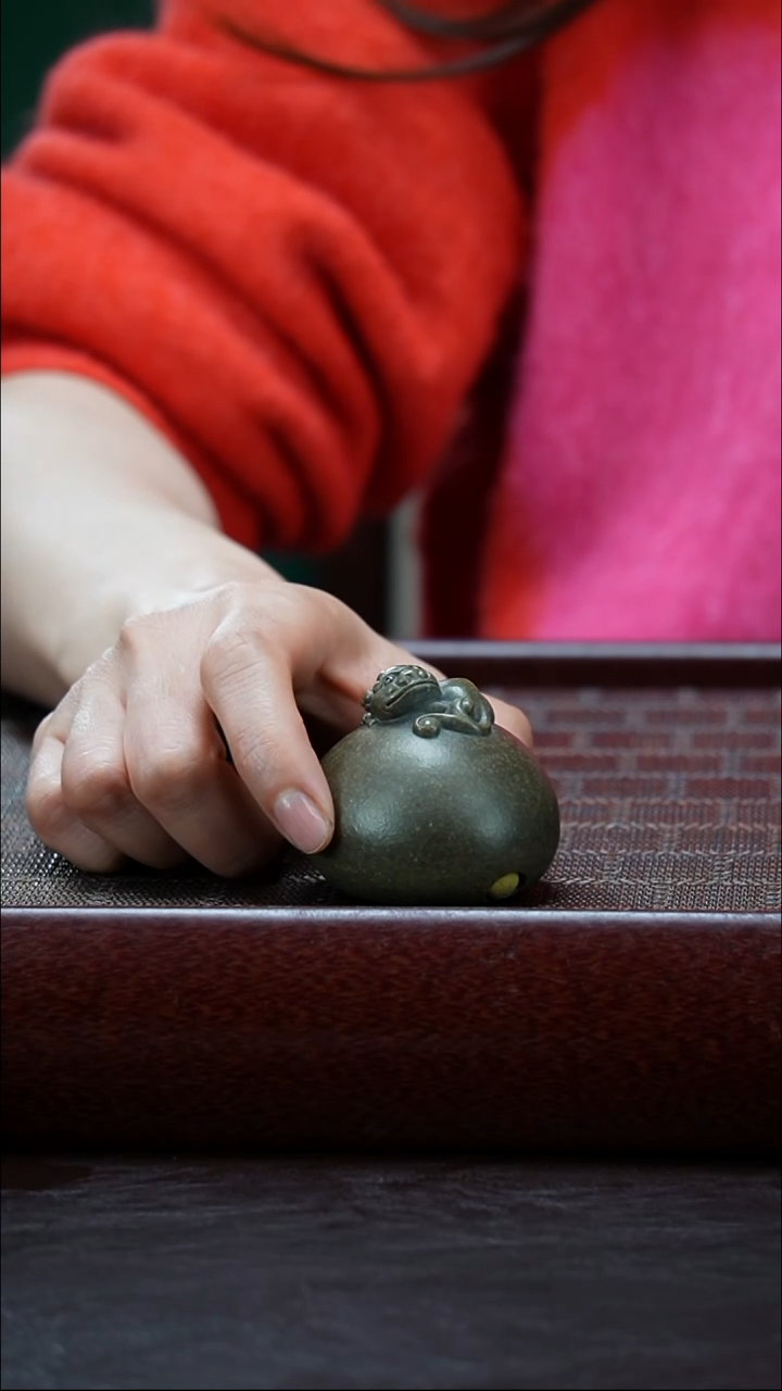 【闪购商品】紫砂手把件砂宴《貔貅铃铛》