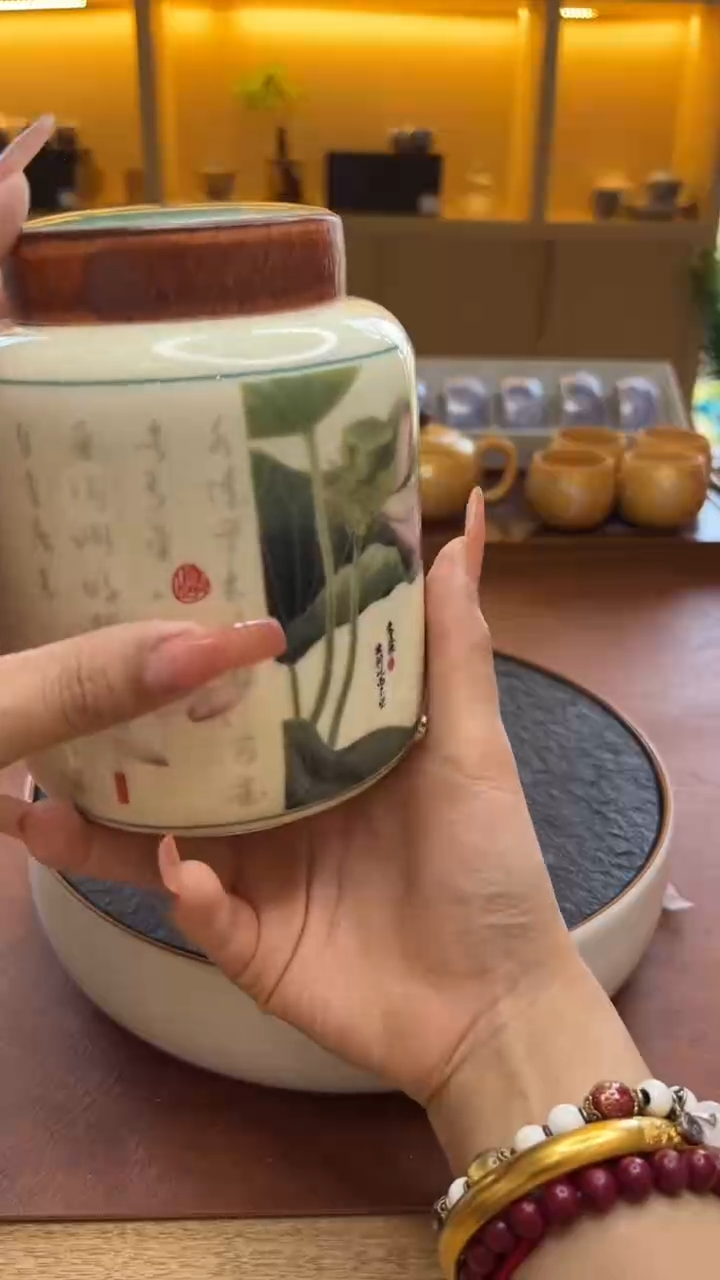 爱莲说-茶叶罐...