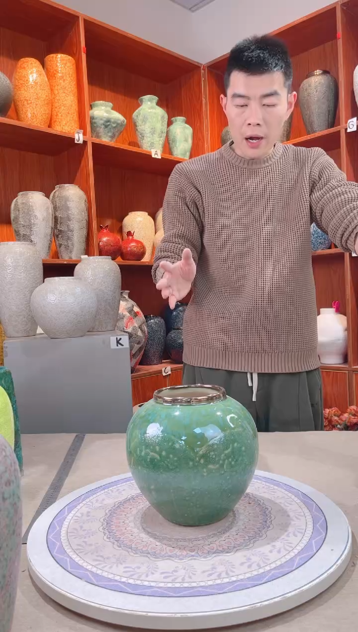 【闪购商品】瓶绿森林 小号  陶瓷花瓶 无花 微瑕 3