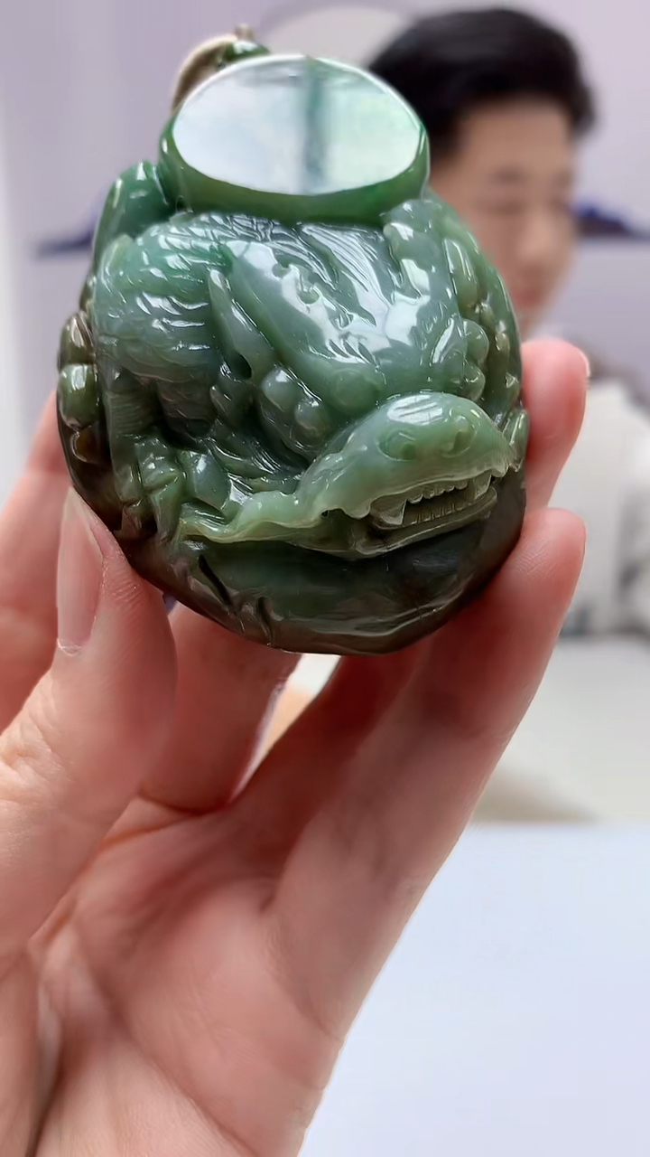 【闪购商品】定制翡翠未镶嵌4917zm-毛货挂件94