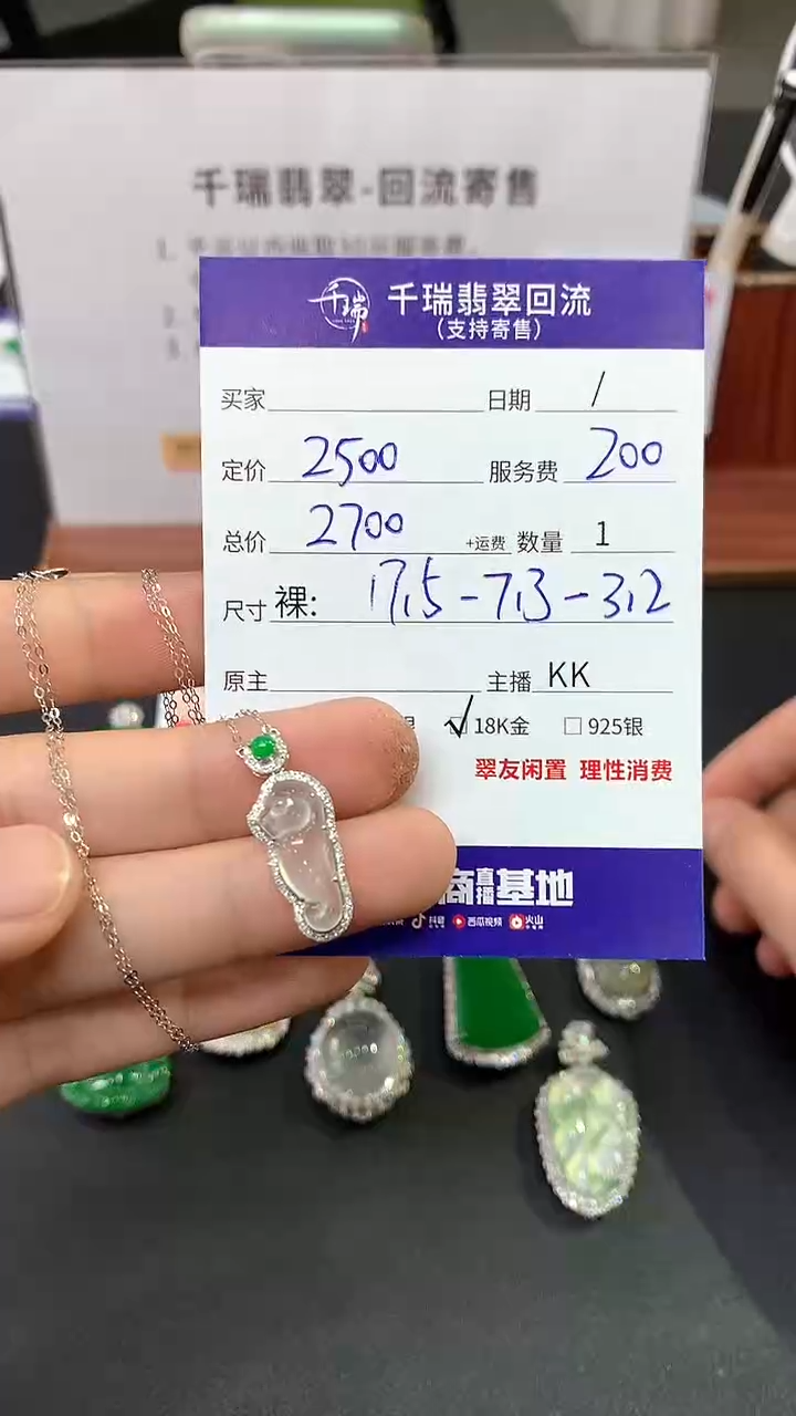 【闪购商品】翡翠套链18K金镶嵌套链回流不退不换|2700+0