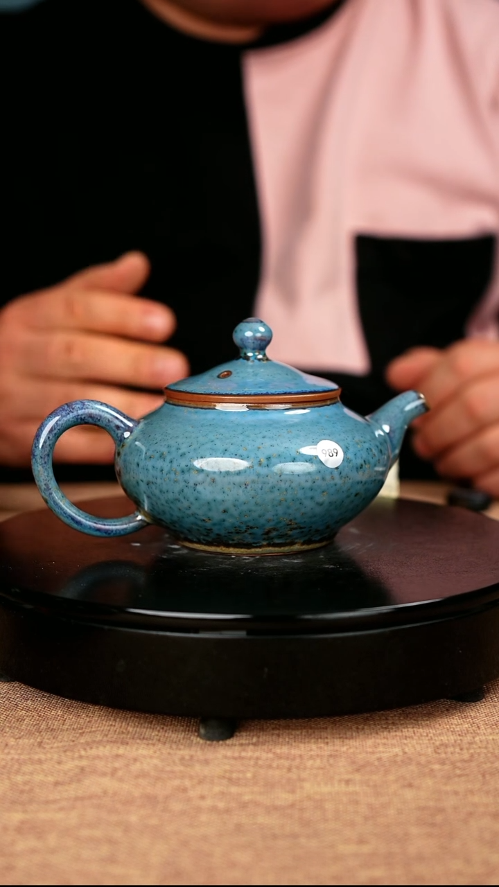 【闪购商品】989#国工一级品原矿钧瓷炉钧釉如意壶