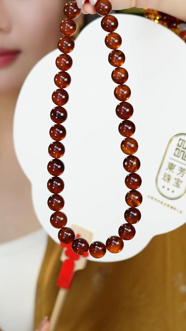【闪购商品】未镶嵌琥珀颈饰16mm紫蜜