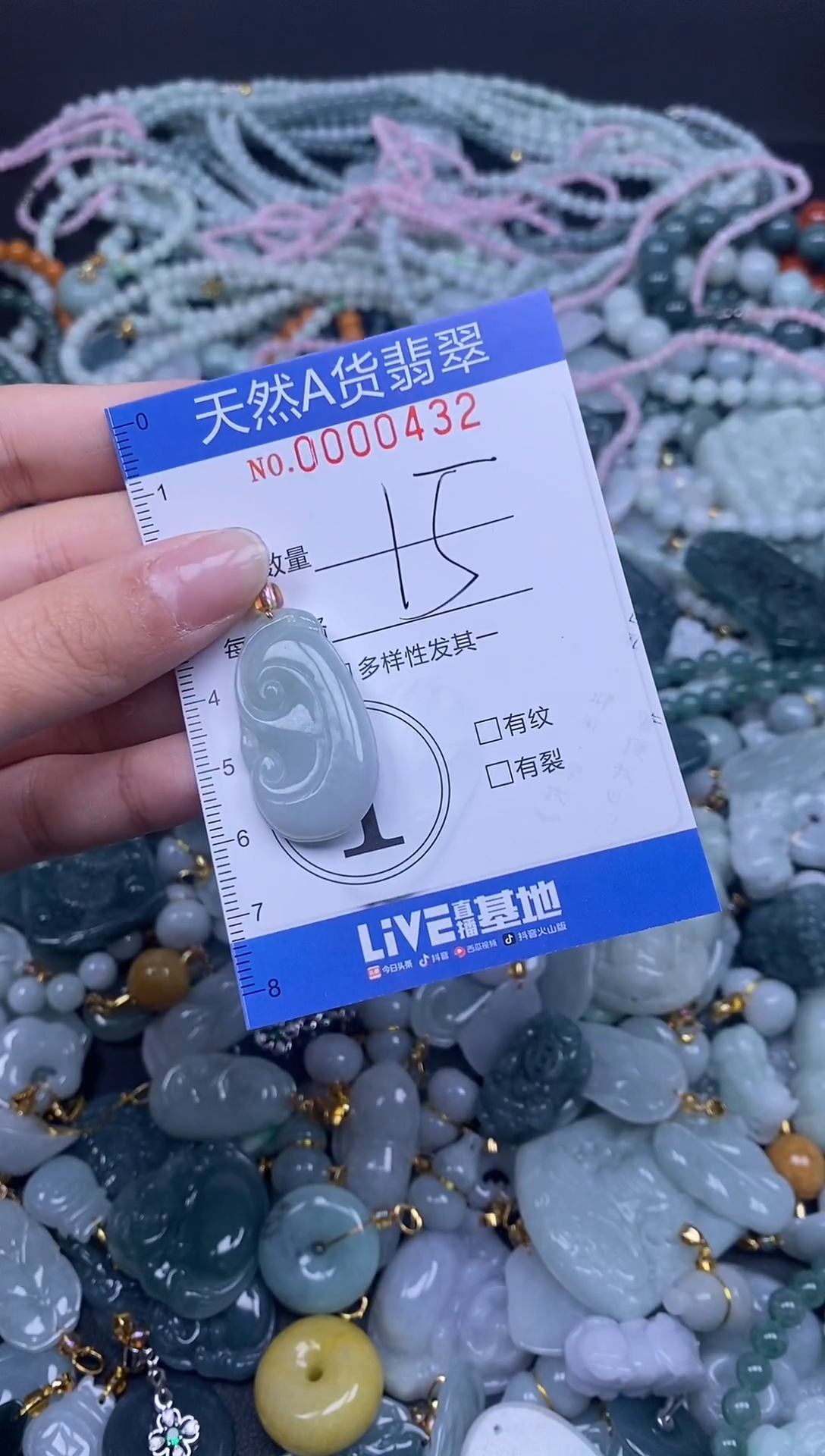 颈饰未镶嵌翡翠天然A货翡翠000432