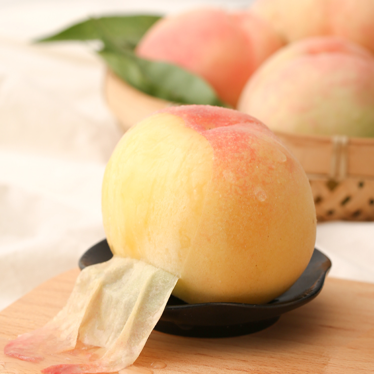 【4-5两大果】露天头茬水蜜桃8颗装礼盒爆汁甜蜜桃味十足 顺丰包邮l