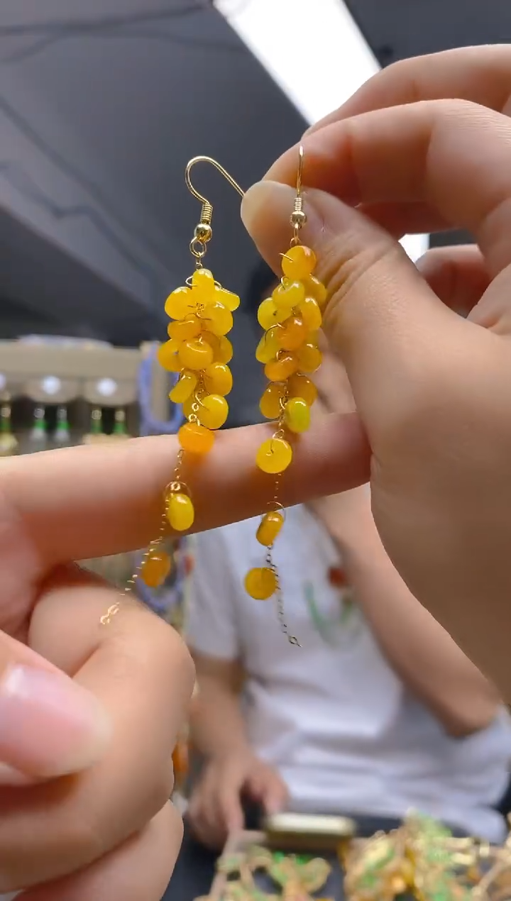 翡翠合金耳饰0323翡翠耳钩