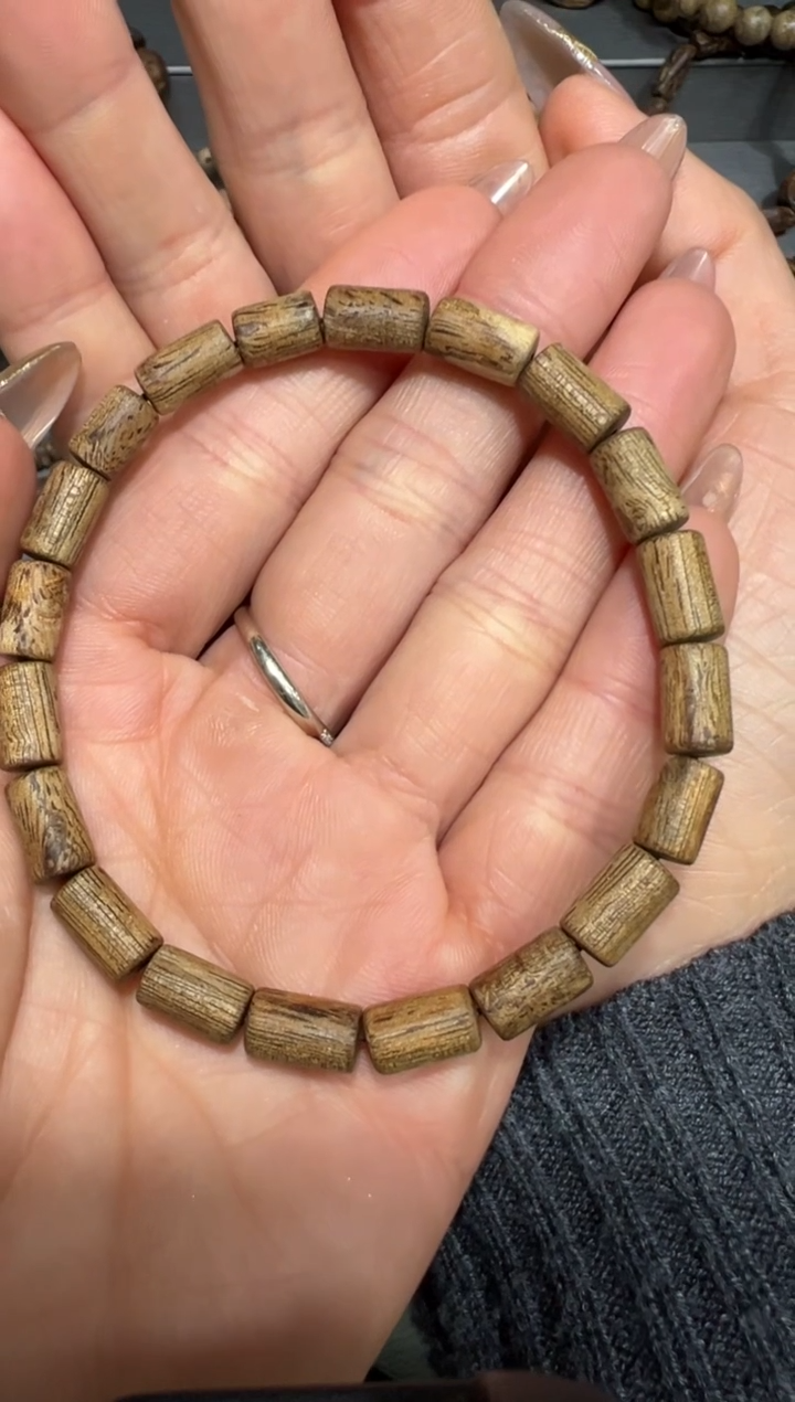 【闪购商品】沉香手串菩萨棋桶珠0.6尺寸4.46克