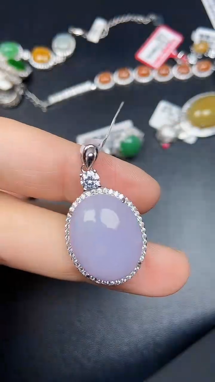 银S925镶嵌戒指翡翠8500