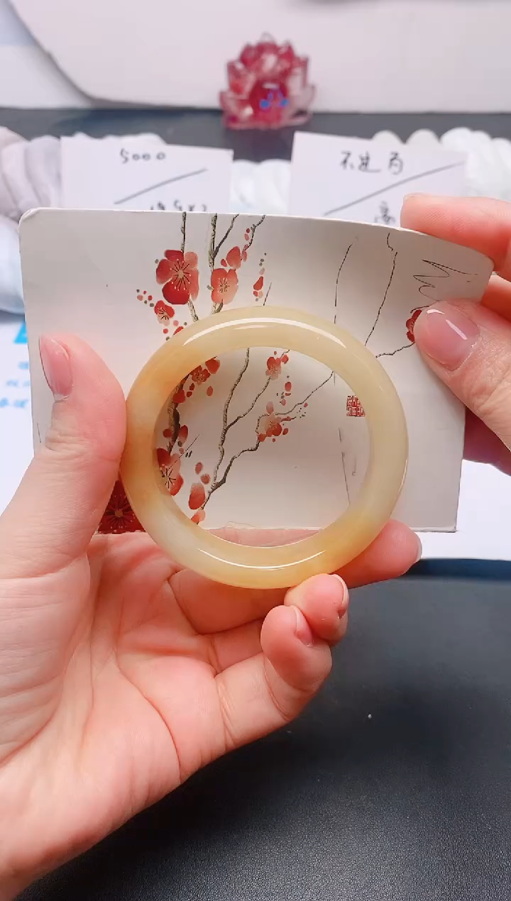 【闪购商品】石英质玉未镶嵌手镯w11-54-55