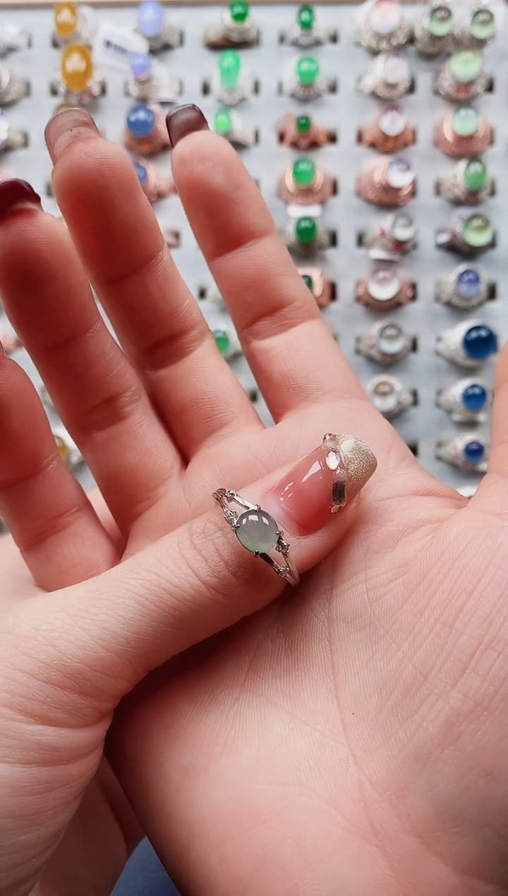 【闪购商品】翡翠戒指银S925镶嵌盘主女戒专场