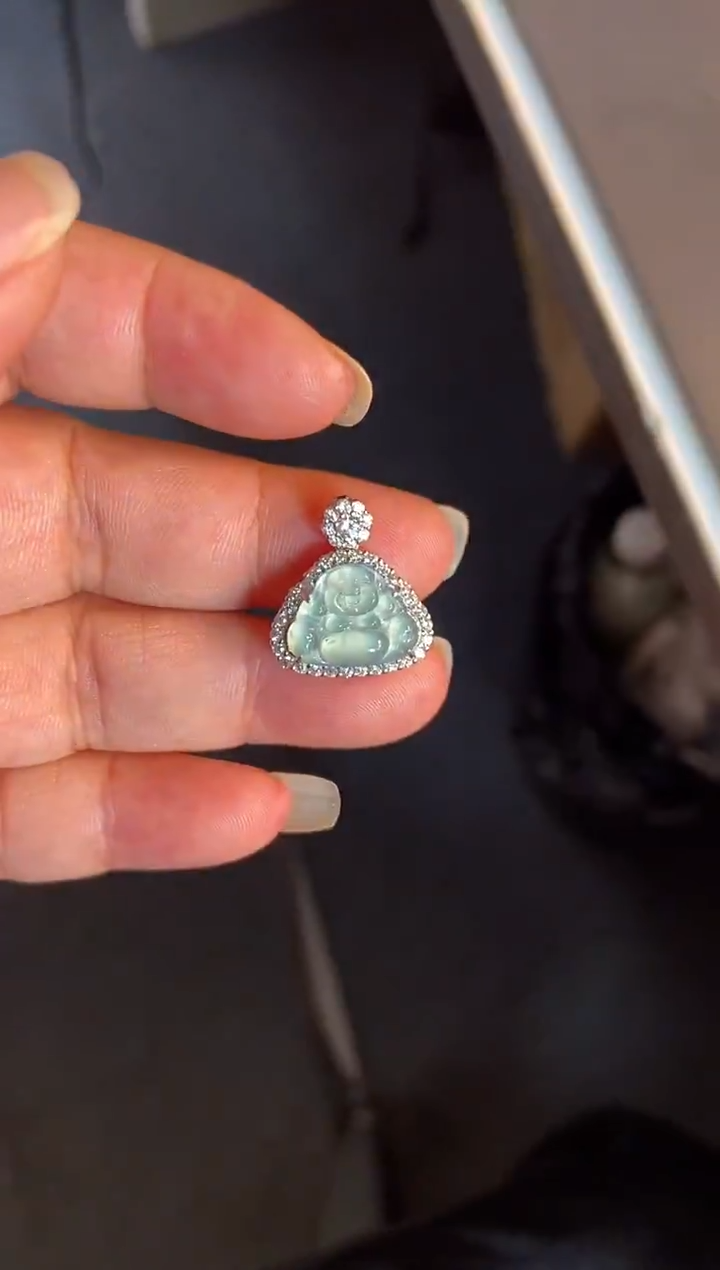 吊坠(不含链)银S925镶嵌翡翠1