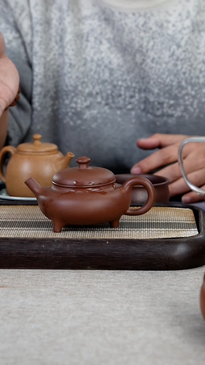 【闪购商品】紫砂茶壶原矿五号井底槽清三2足金盉150cc