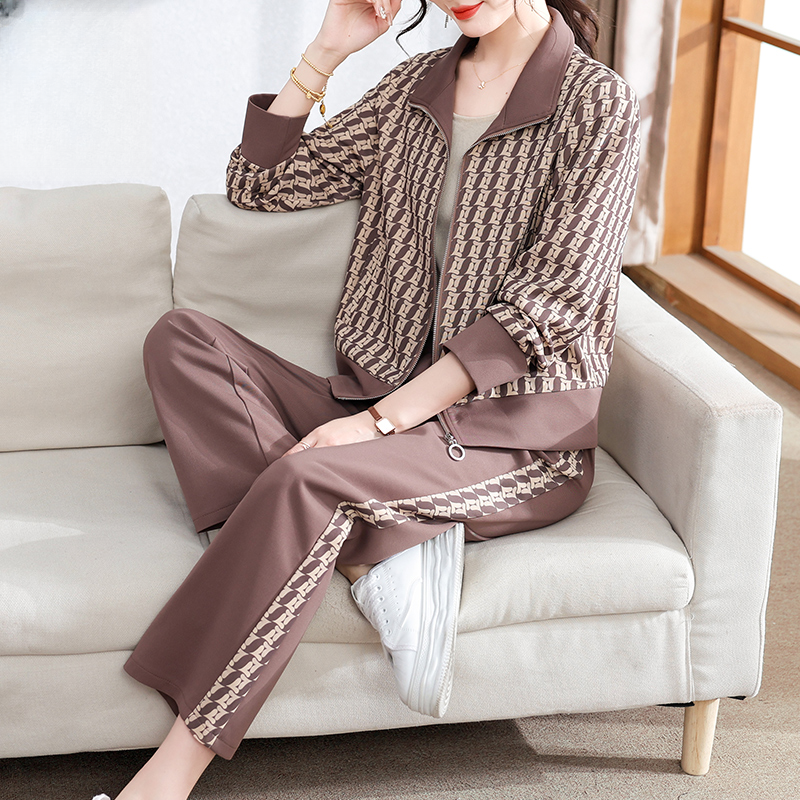 MK&UR.BV时尚妈妈春装外套中老年女装运动服两件套装春秋2025新款